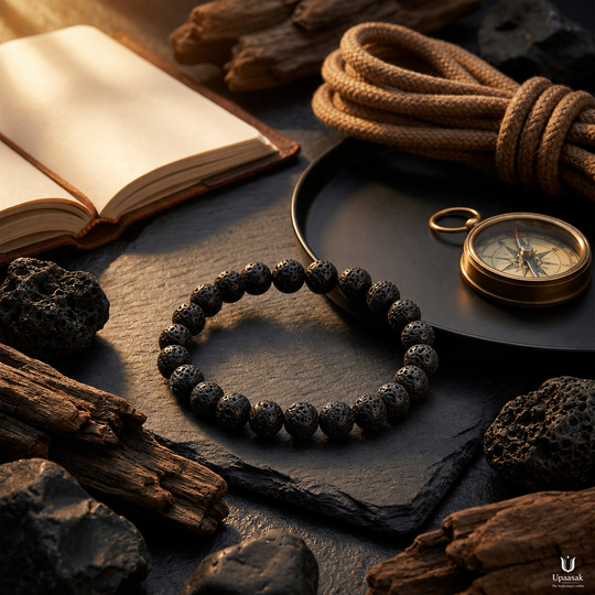 Power Lava Stone Bracelet (Natural Beads)