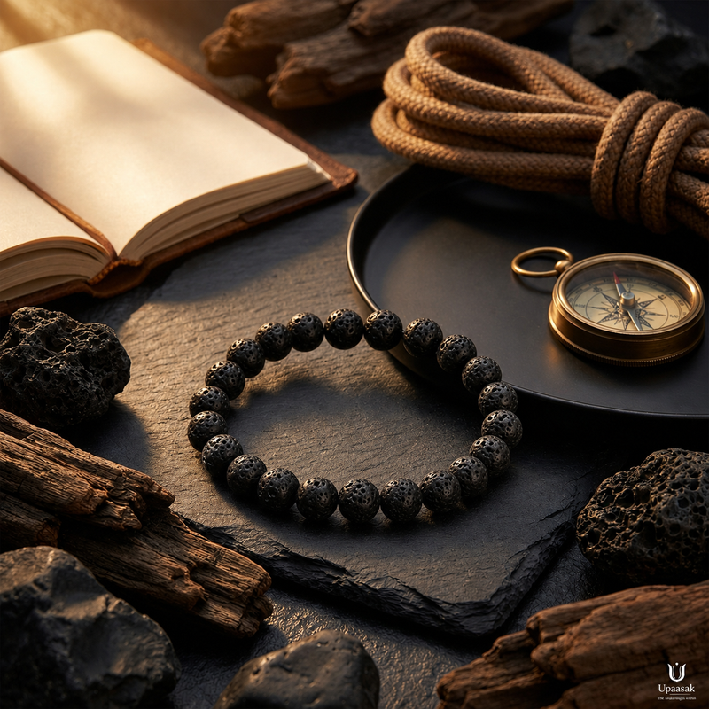 Power Lava Stone Bracelet (Natural Beads)