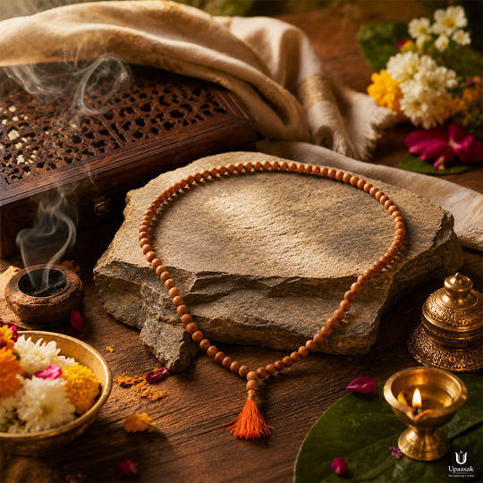Chandan Mala — 108 Beads | Sacred Calm & Meditation