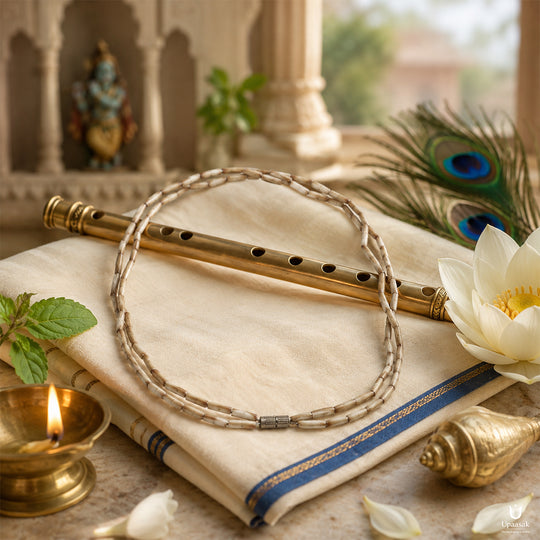 Tulsi Kanthi Mala 3 Layer — Lord Vishnu & Krishna