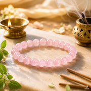 Love Rose Quartz Bracelet (Natural Crystal) thumbnail 1