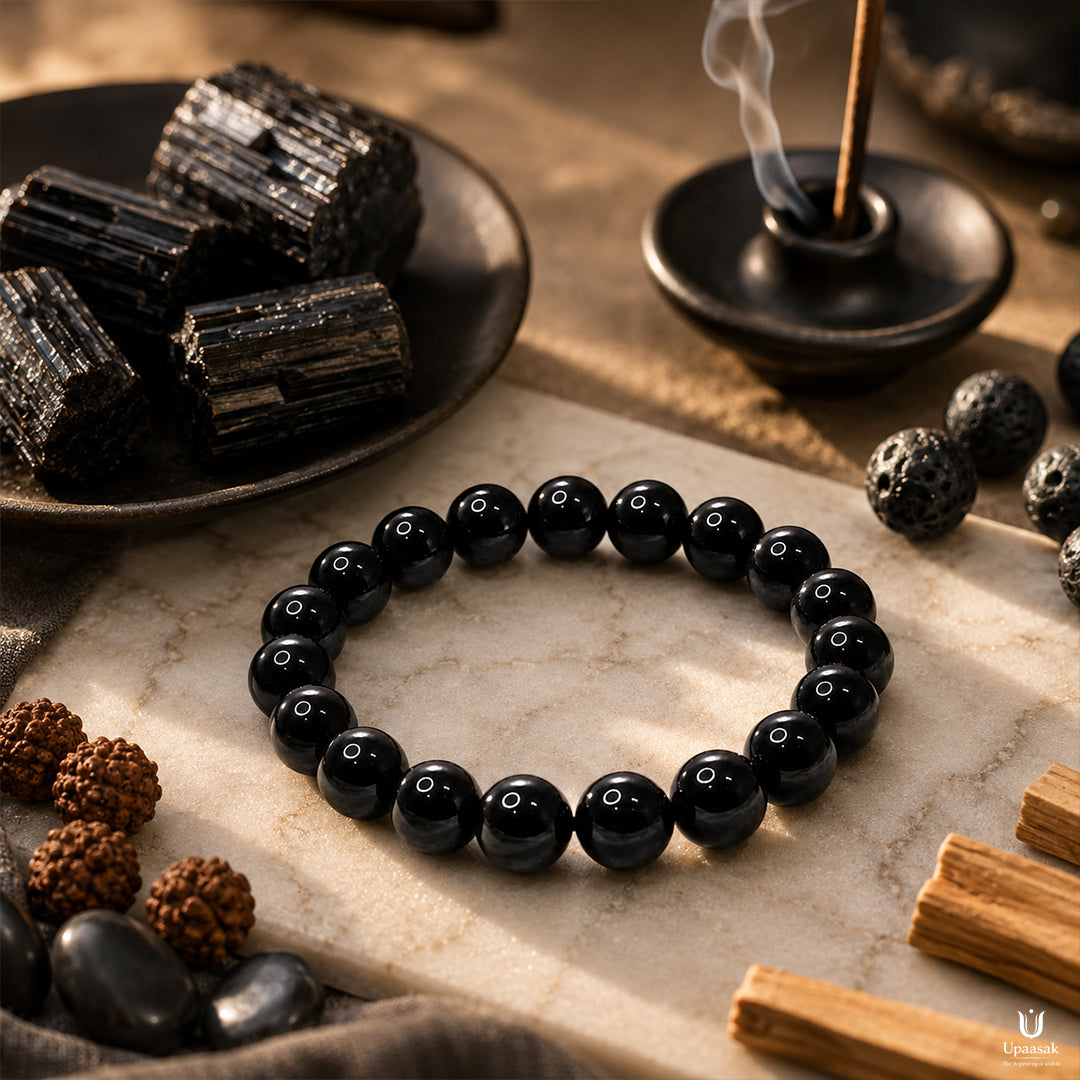 Protection Black Tourmaline Bracelet (Natural Crystal)