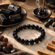 Protection Black Tourmaline Bracelet (Natural Crystal) thumbnail 1