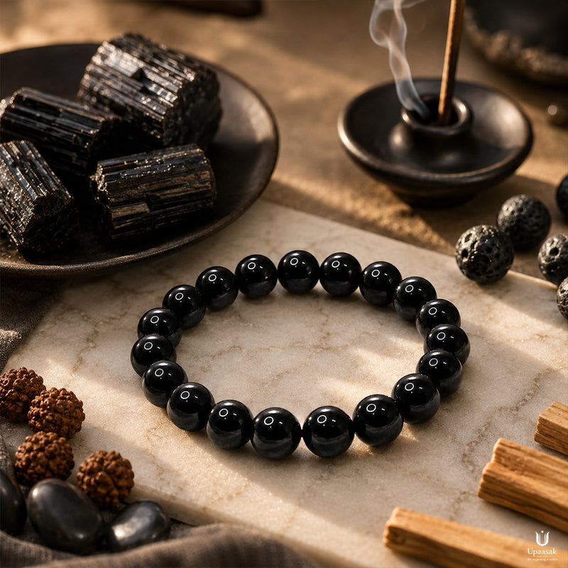 Protection Black Tourmaline Bracelet (Natural Crystal)