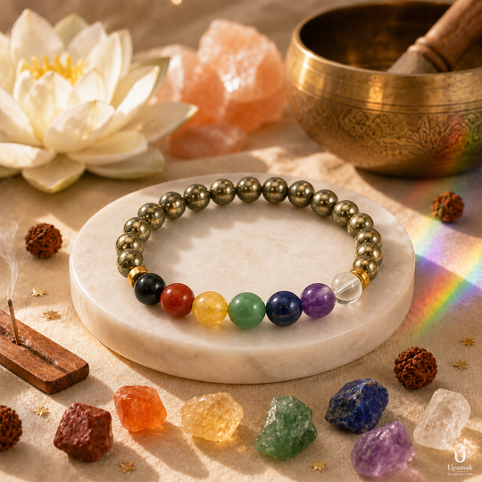 Balance Seven Chakra Bracelet (Natural Beads)