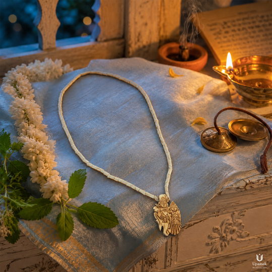 Tulsi Kanthi Mala with Radha Krishna Pendant