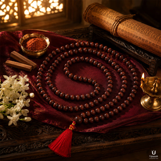 Lal Chandan Red Sandalwood Mala — 108 Beads