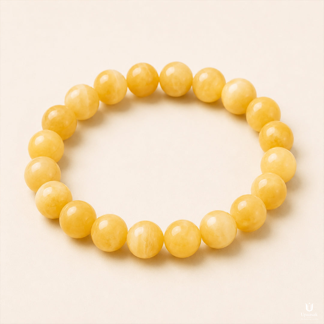 Confidence Yellow Calcite Bracelet (Natural Crystal)