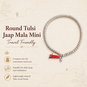 Round Tulsi Jaap Mala Mini — Travel Friendly thumbnail 2