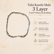 Tulsi Kanthi Mala 3 Layer — Lord Vishnu & Krishna thumbnail 2
