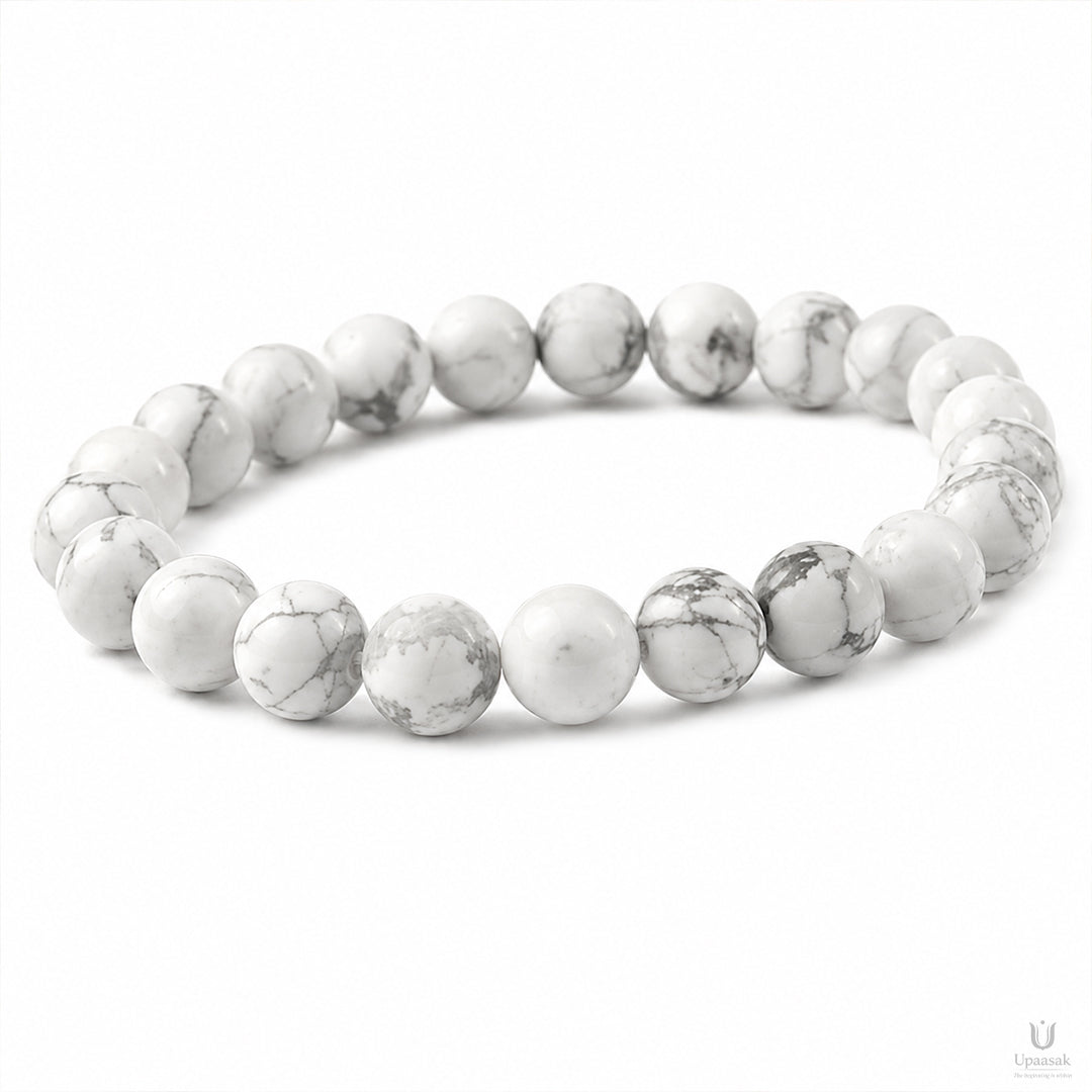 Sleep & Calm Howlite Bracelet (Natural Crystal)