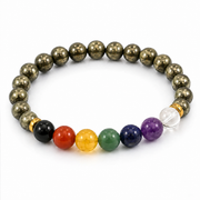 Balance Seven Chakra Bracelet (Natural Beads) thumbnail 2