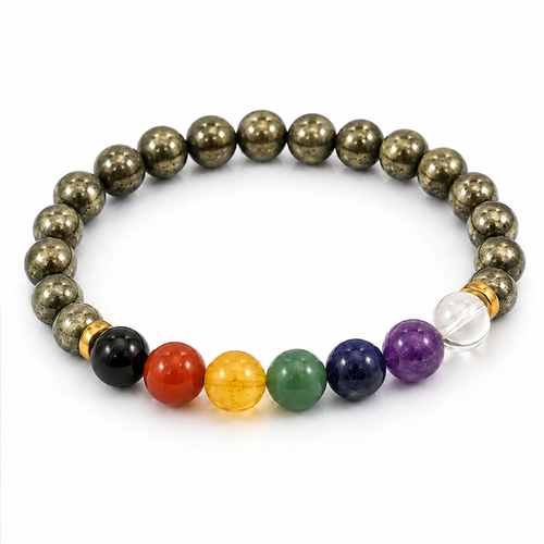 Balance Seven Chakra Bracelet (Natural Beads)