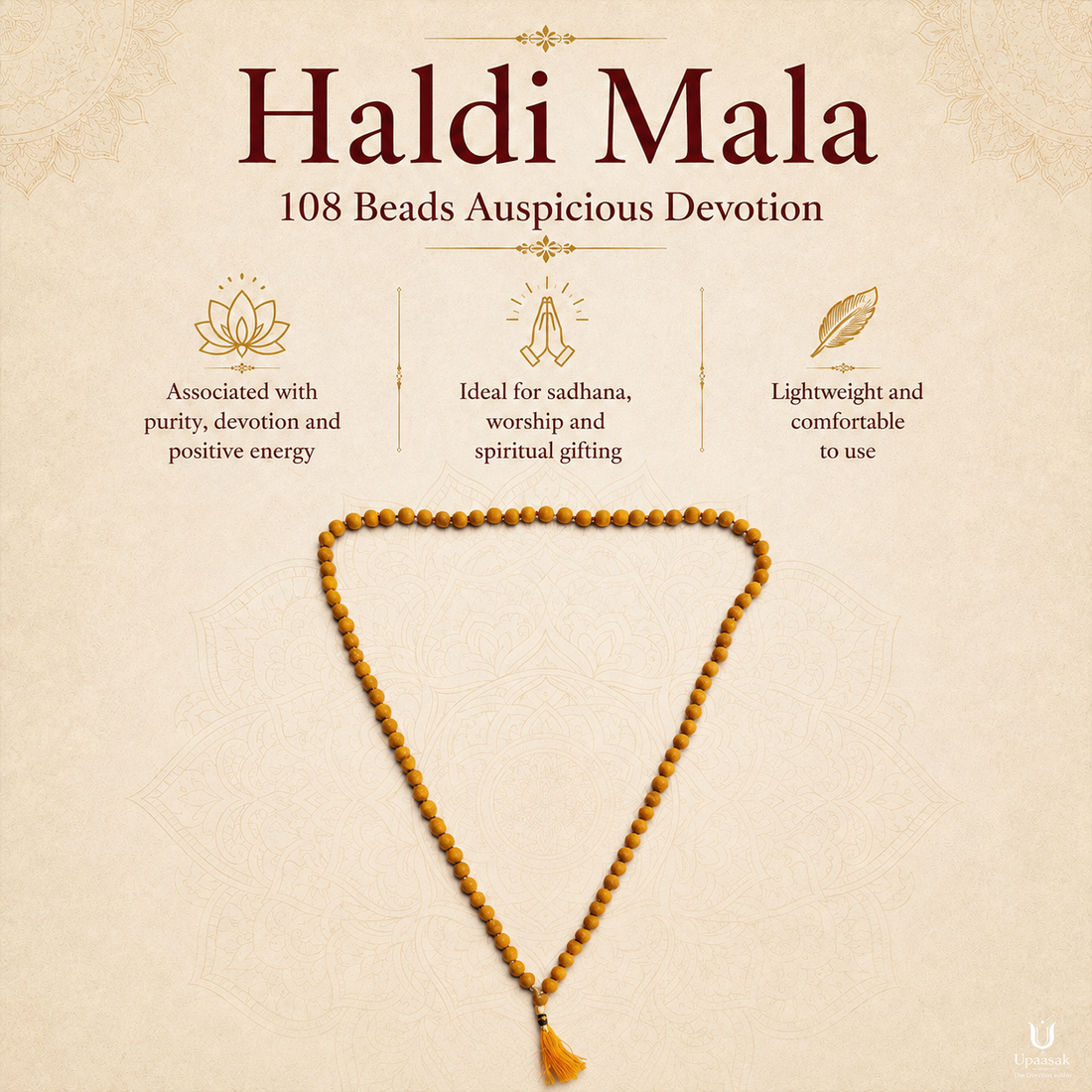 Haldi Mala — 108 Beads Auspicious Devotion