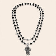 Silver Plated Karungali Mala — Hanuman Ji thumbnail 2