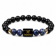 Protection Lapis Lazuli Black Obsidian Bracelet (Natural Beads) thumbnail 2