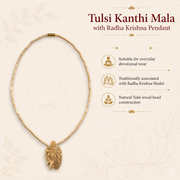 Tulsi Kanthi Mala with Radha Krishna Pendant thumbnail 2