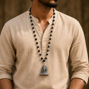Silver Plated Lord Murugan Karungali Mala thumbnail 3