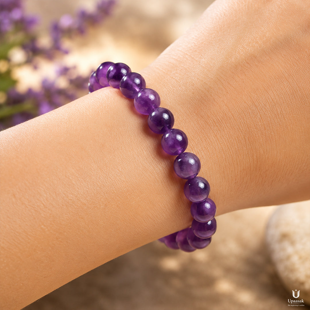 Sleep & Calm Amethyst Bracelet (Natural Crystal)