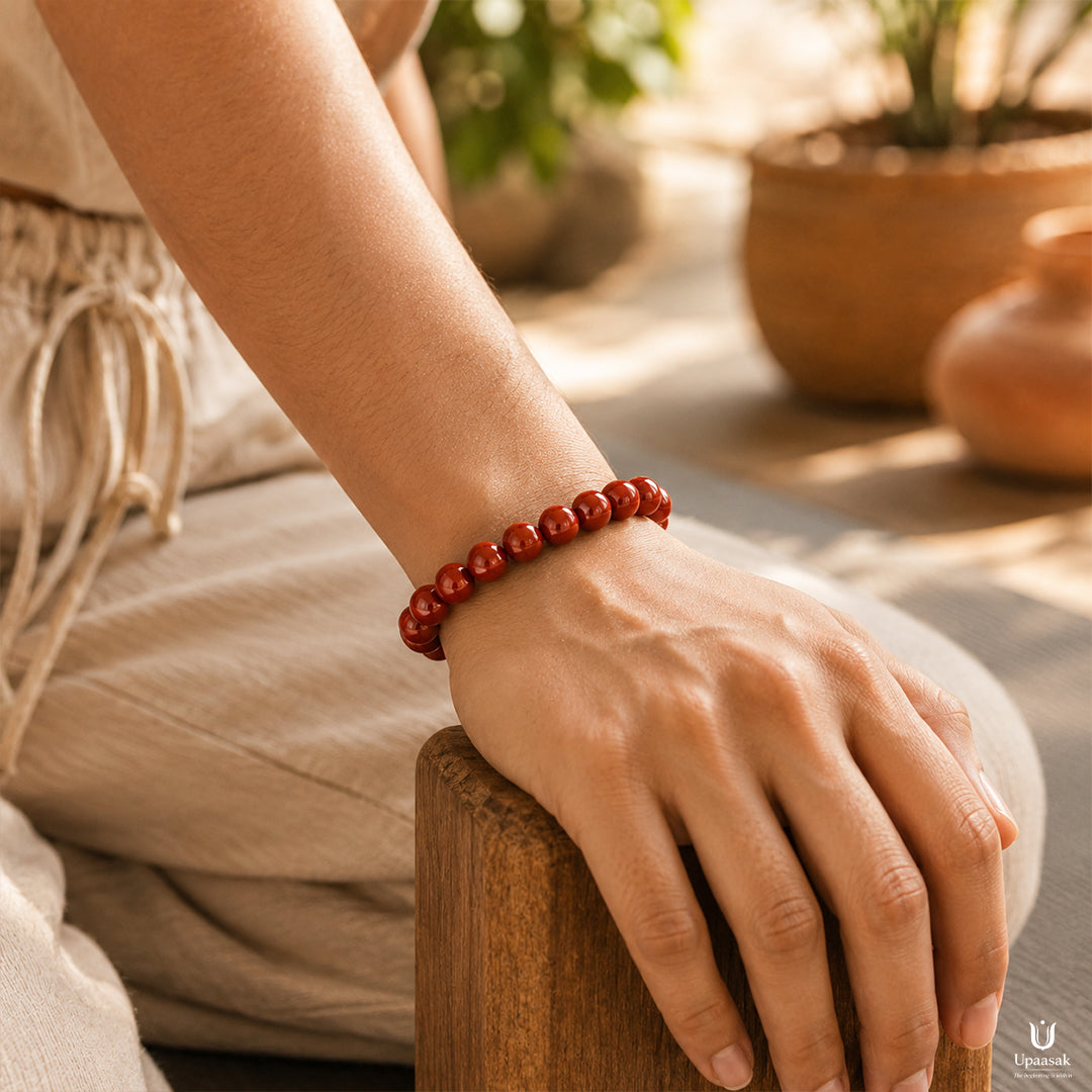 Health Red Jasper Bracelet (Natural Crystal)