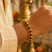Gold Plated Rudraksha Bracelet — Modern Wear thumbnail 3