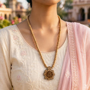 Tulsi Kanthi Mala with Shri Radha Pendant thumbnail 3