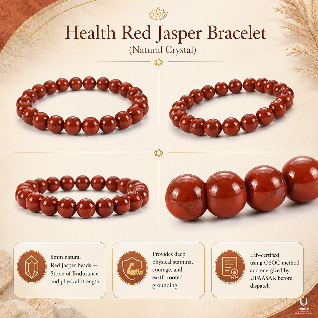 Health Red Jasper Bracelet (Natural Crystal)