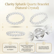 Clarity Sphatik Quartz Bracelet (Natural Crystal) thumbnail 4