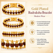 Gold Plated Rudraksha Bracelet — Modern Wear thumbnail 4