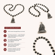 Silver Plated Lord Murugan Karungali Mala thumbnail 4