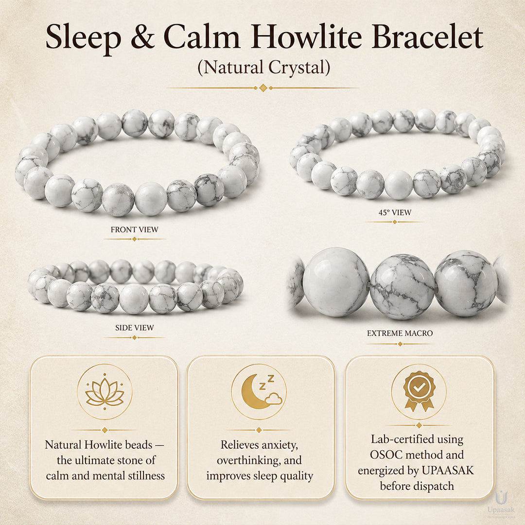 Sleep & Calm Howlite Bracelet (Natural Crystal)