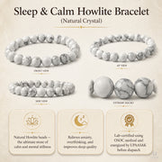 Sleep & Calm Howlite Bracelet (Natural Crystal) thumbnail 4