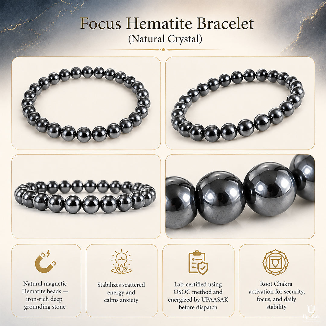 Focus Hematite Bracelet (Natural Crystal)