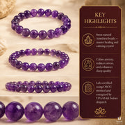 Sleep & Calm Amethyst Bracelet (Natural Crystal) thumbnail 4