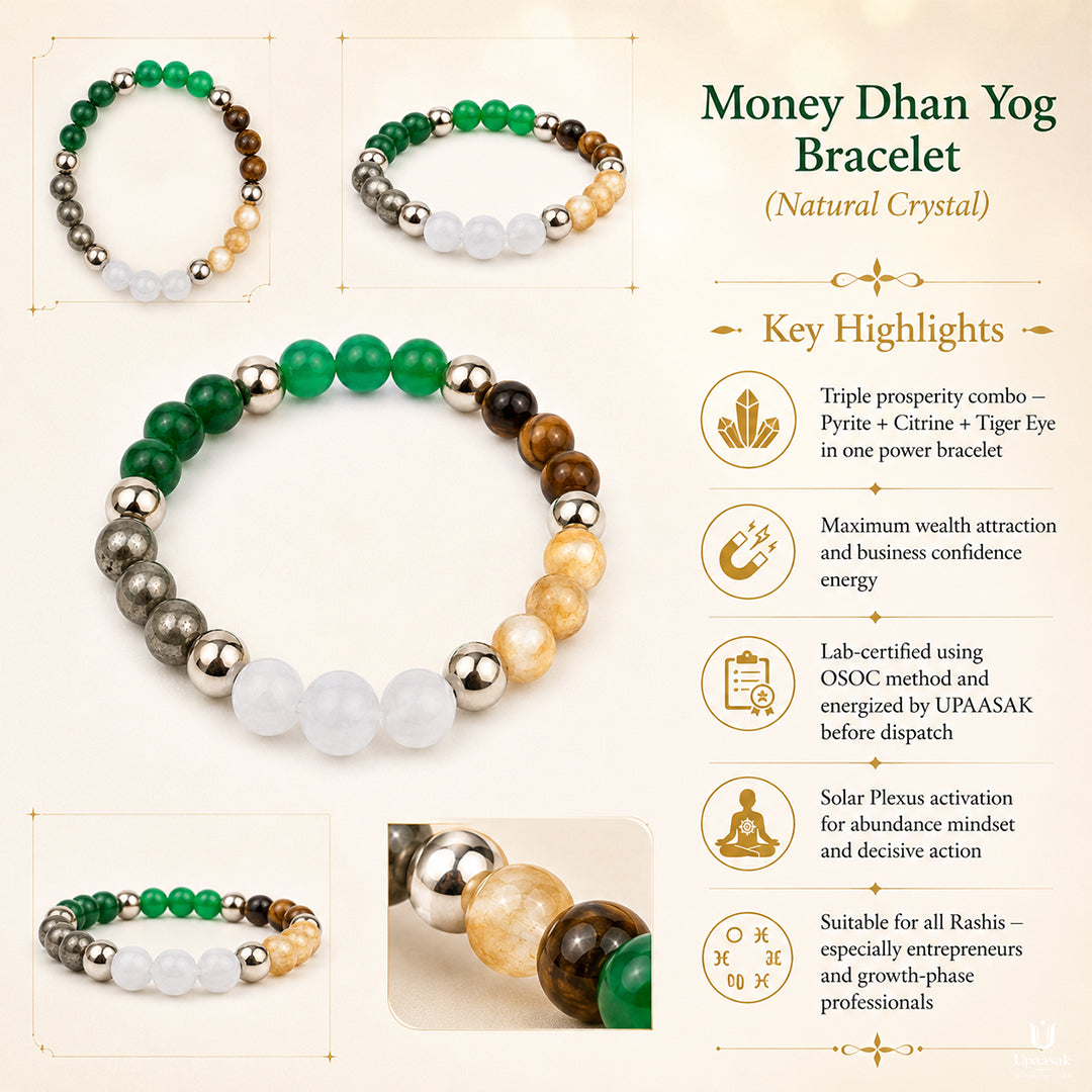 Money Dhan Yog Bracelet (Natural Crystal)