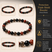 Protection Triple Shield Bracelet (Natural Beads) thumbnail 4