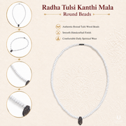 Radha Tulsi Kanthi Mala — Round Beads thumbnail 4