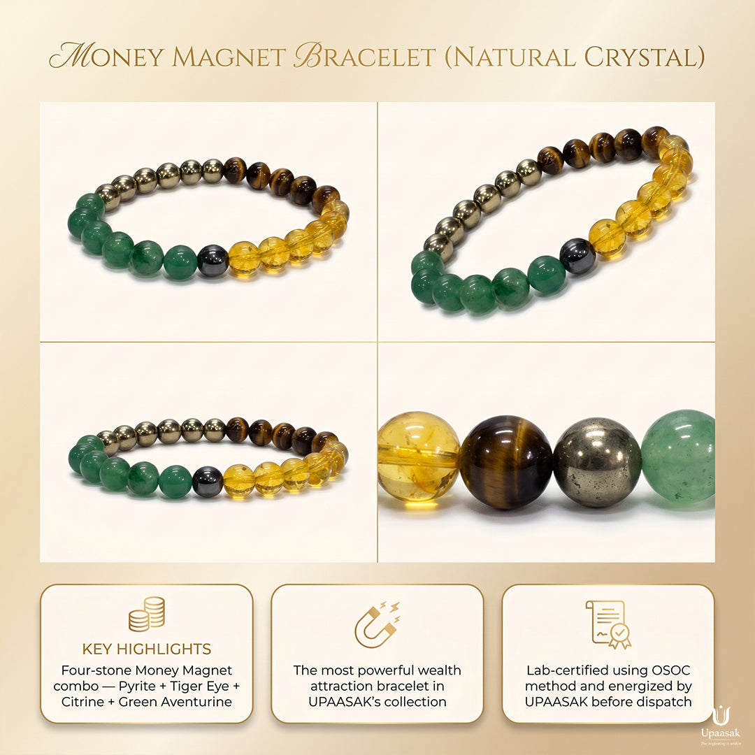 Money Magnet Bracelet (Natural Crystal)