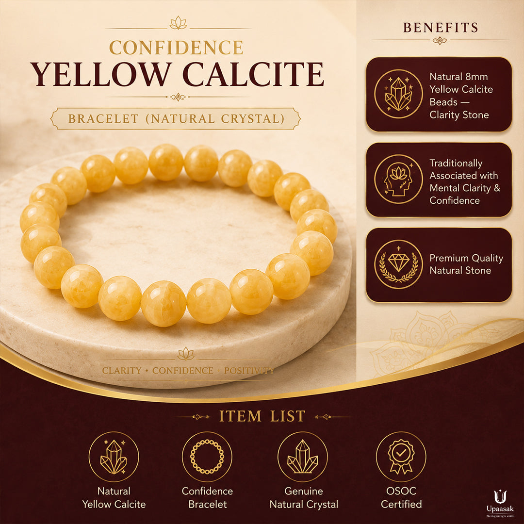 Confidence Yellow Calcite Bracelet (Natural Crystal)