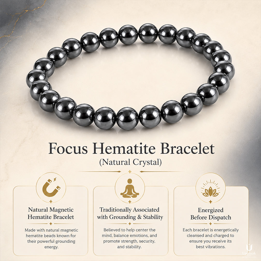 Focus Hematite Bracelet (Natural Crystal)