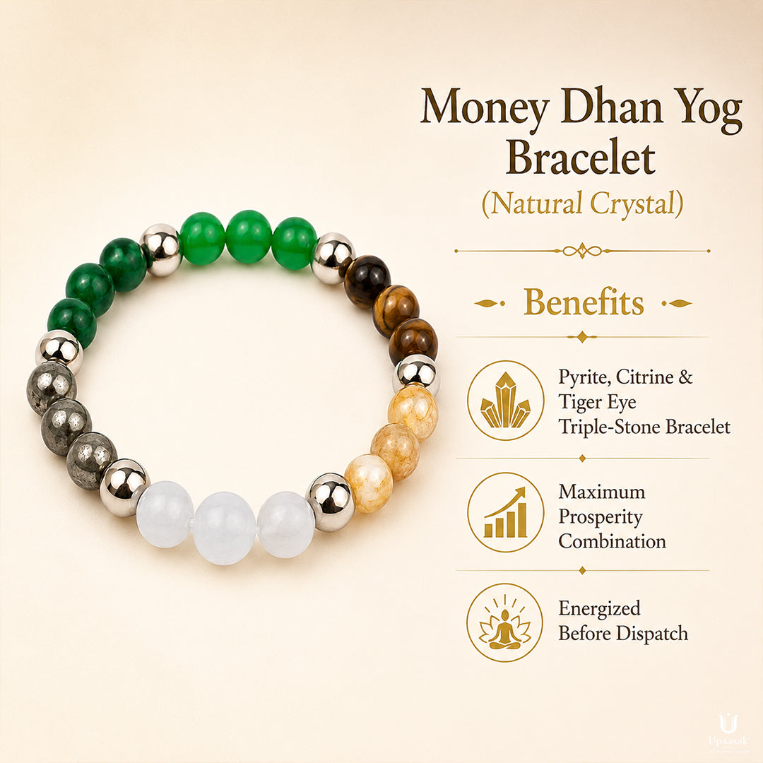 Money Dhan Yog Bracelet (Natural Crystal)