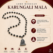 Silver Plated Lord Murugan Karungali Mala thumbnail 5