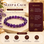 Sleep & Calm Amethyst Bracelet (Natural Crystal) thumbnail 5
