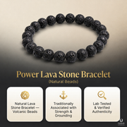 Power Lava Stone Bracelet (Natural Beads) thumbnail 5