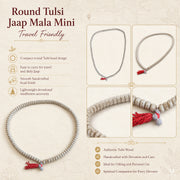 Round Tulsi Jaap Mala Mini — Travel Friendly thumbnail 4