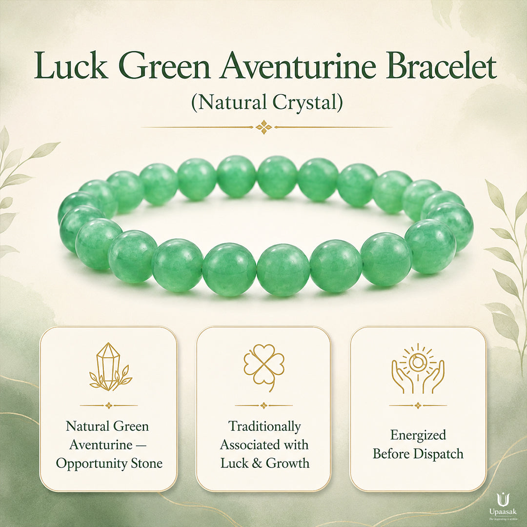 Luck Green Aventurine Bracelet (Natural Crystal)