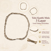 Tulsi Kanthi Mala 3 Layer — Lord Vishnu & Krishna thumbnail 5