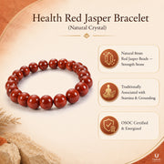 Health Red Jasper Bracelet (Natural Crystal) thumbnail 5