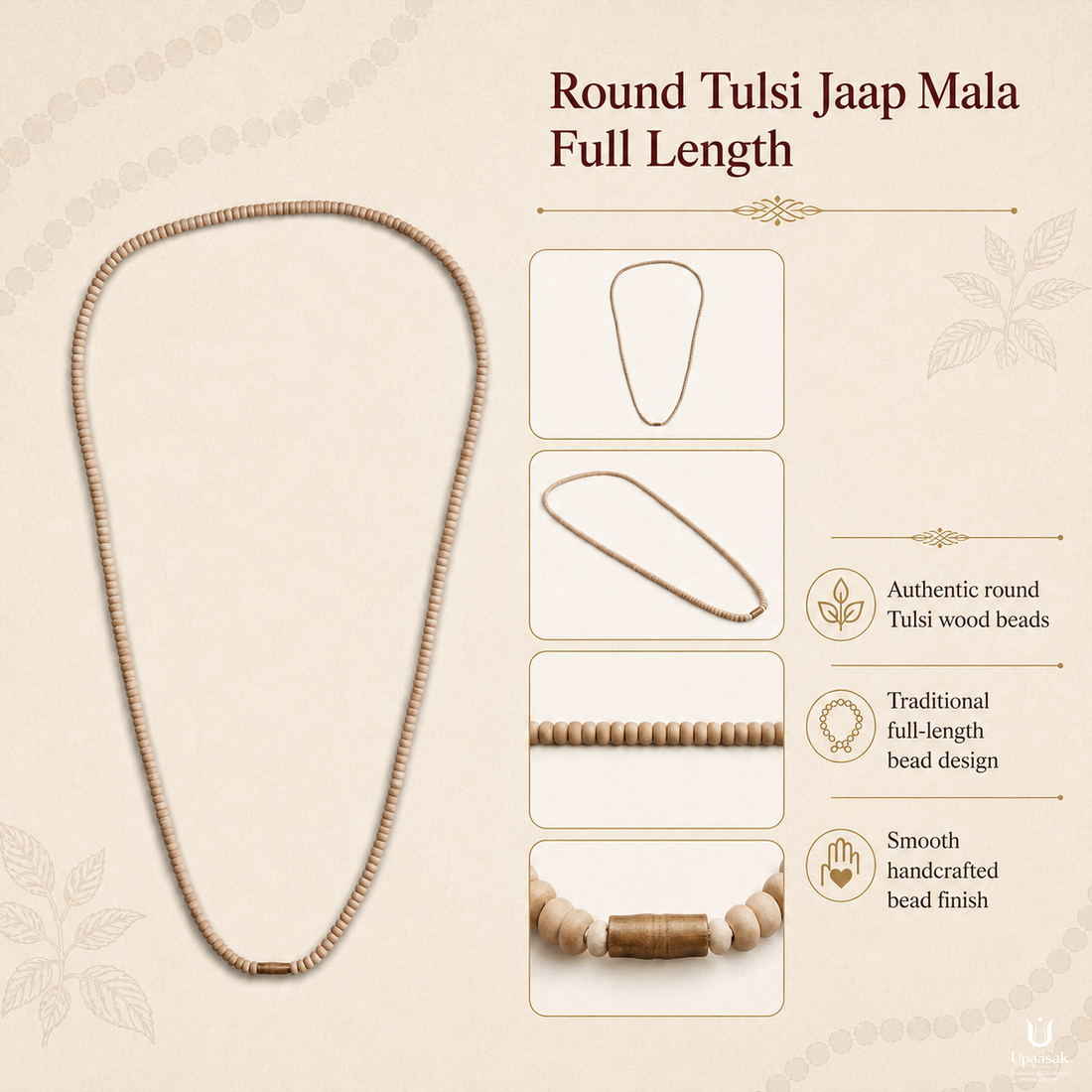 Round Tulsi Jaap Mala Full Length