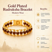 Gold Plated Rudraksha Bracelet — Modern Wear thumbnail 5